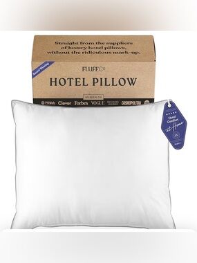 FluffCo Zen Fluff™ Down Standard/Queen Pillow with White Duck - Luxury. New